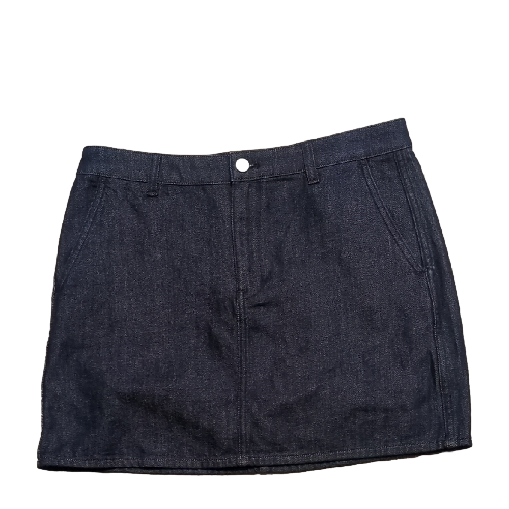 Theory Indigo Drape Denim Mini Trouser Skirt Size 29